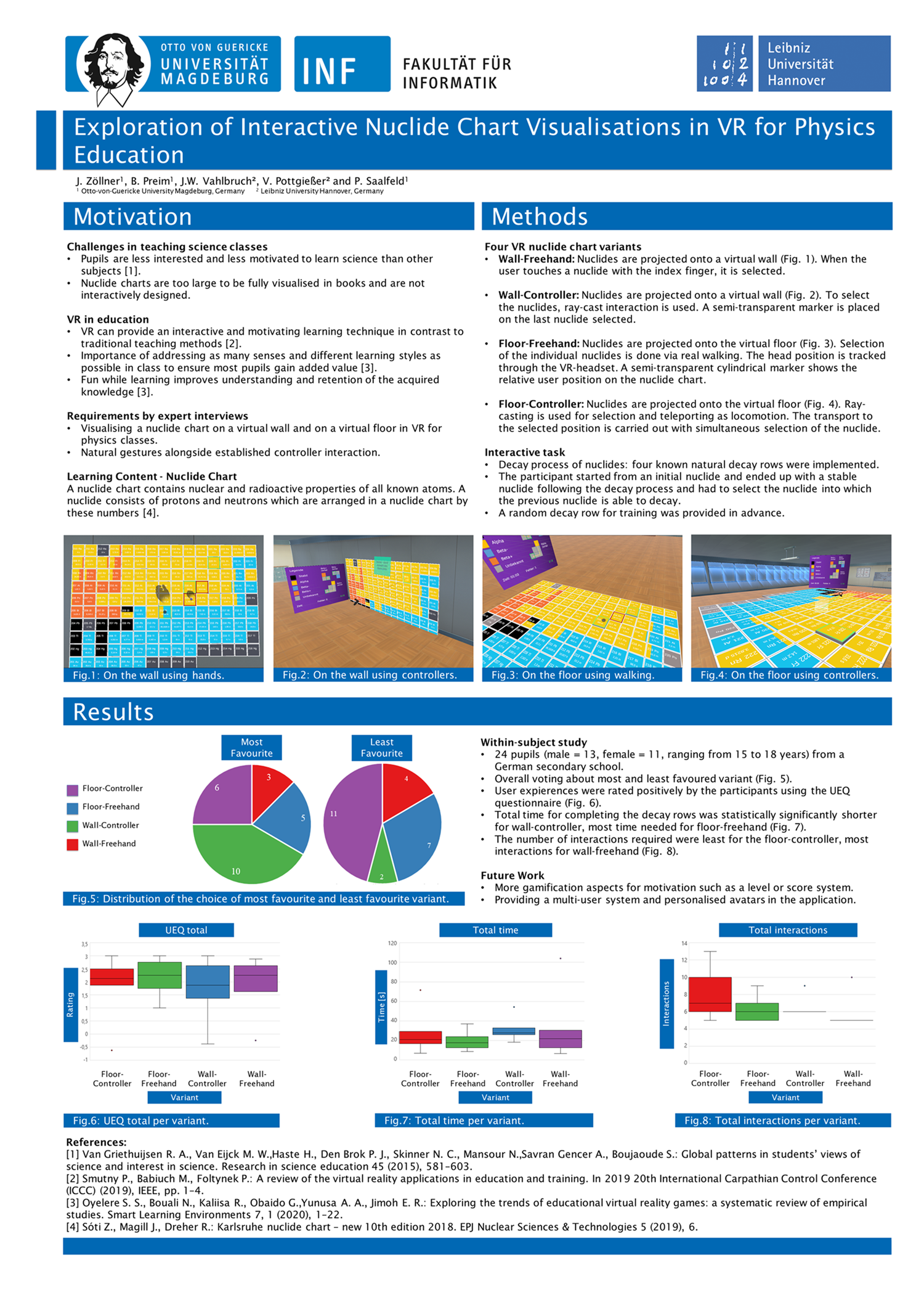 Poster: Exploration of Interactive Nuclide Chart Visualisations in VR for Physics Education