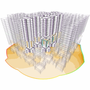Skyscraper Visualization of Multiple Time-Dependent Scalar Fields on Surfaces