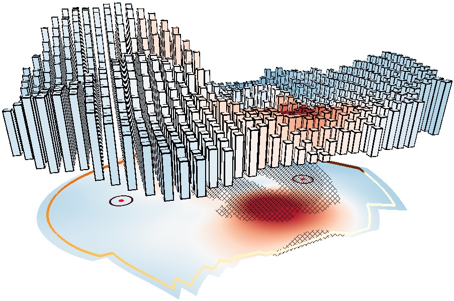 Combined Visualization of Vessel Deformation and Hemodynamics in Cerebral Aneurysms